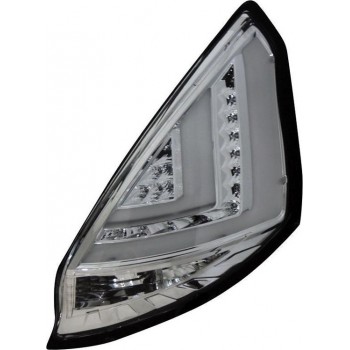 AutoStyle Set LED Achterlichten passend voor Ford Fiësta VII 3/5-deurs 2013-2015 - Chroom