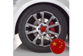 4 STKS China Vlag Metalen Auto Sticker Wielnaaf Caps Center Cover Decoratie