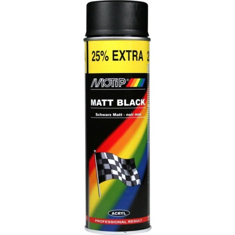 Motip Mat Acryllak Zwart - 500 ml