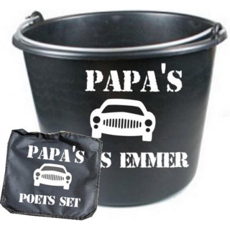 Papa's poets set - Emmer - auto sponsen - Vaderdag cadeau - Cadeau voor papa - Papa cadeau - Papa autopoets set - Auto poetsen