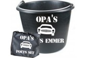Opa's auto poets set - Emmer - Sponsen  - Vaderdag cadeau - Cadeau voor opa - Cadeau opa - autopoets set