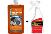 Caravan Shampoo & Wax + Zwarte Strepen Reiniger Voordeel SET | Starbrite