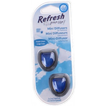 Refresh Your Car Mini-luchtverfrissers Fresh Linen 3 Ml 2 Stuks