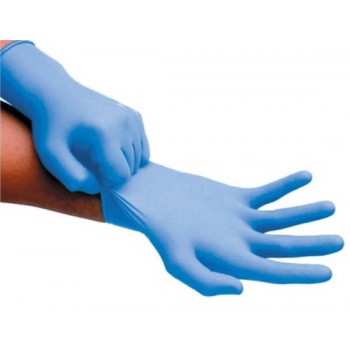 Elastische nitril wegwerp handschoenen  - blauw - maat M - 200 stuks