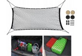 LOUZIR Universeel Auto Kofferbak Bescherming Net - Bagagenet Organizer - Kofferbaknet Beschermer - XL Zwart