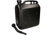 Jerrycan zwart voor brandstof - 20 liter - inclusief schenktuit - o.a. benzine / diesel