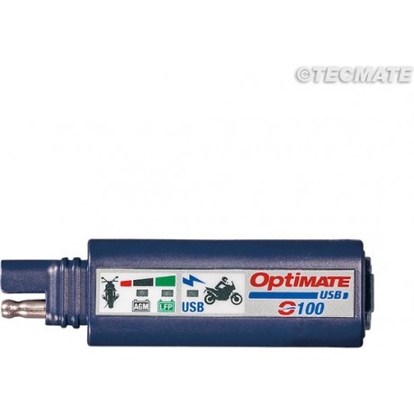 TecMate OptiMate USB O-100, Slimme 2400 mA USB-lader, met standbymodus & voertuigaccumonitor