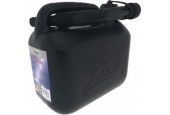 Jerrycan zwart voor brandstof - 5 liter - inclusief schenktuit - benzine / diesel