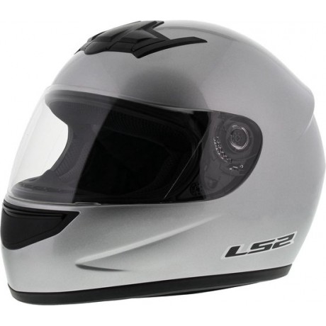 LS2 FF350 Helm Single Mono glans zilver