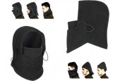 3-In-1 Fleece Balaclava Winter Muts Face Mask Nek Warmer - Thermo Helmmuts Capuchon Masker - Zwart