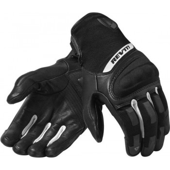 REV'IT! Striker 3 Black White Motorcycle Gloves 2XL