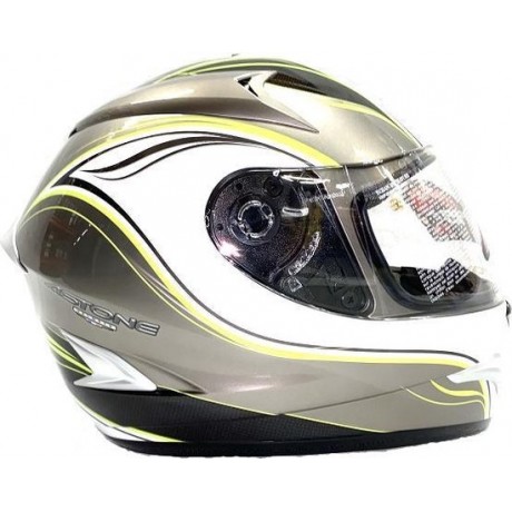 Astone Helm Graphic Marquis Green/ Groen Zilver maat M ECE Gekwalificeerd