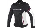 Dainese Air Frame D1 Lady Black Vaporous Gray Fuxia Textile Motorcycle Jacket 42