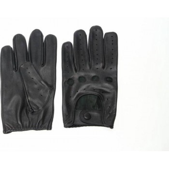 Driver gloves zwart leren handschoen | maat M