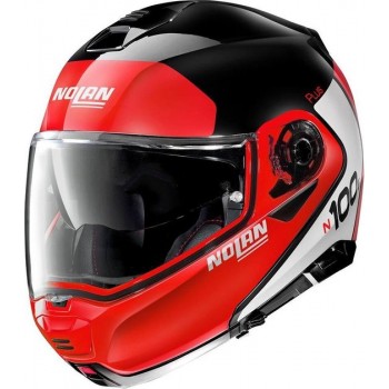 Nolan N100-5 Plus Distinctive 27 Glossy Black Red White Modular Helmet M
