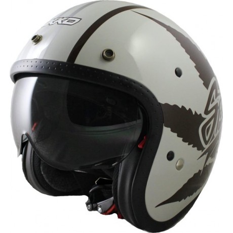 ESCOOT *RETROHELM LEAF* scooter - vespa - jethelm - scooterhelm - motor - brommer - helm