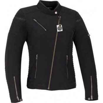Segura Terry Lady Swarovski Crystal Black Textile Motorcycle Jacket T2