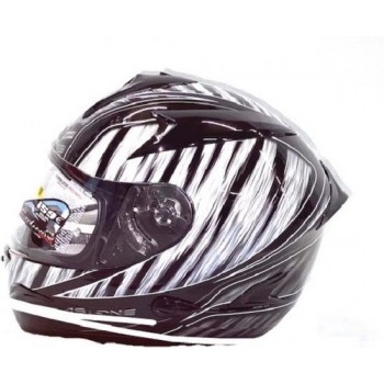Astone Systeem Helm Exclusive Striped / Gestreept Zebra Maat XS ECE Gekwalificeerd