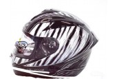 Astone Systeem Helm Exclusive Striped / Gestreept Zebra Maat XS ECE Gekwalificeerd