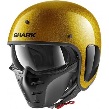 Shark S-Drak Blank Glitter Goud  Jethelm - Motorhelm - Maat XL