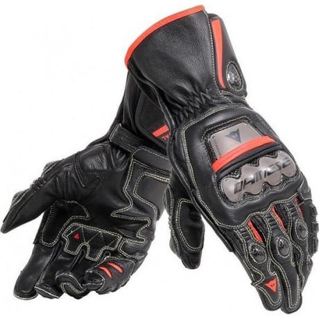 Dainese Full Metal 6 Black Black Fluo Red Motorcycle Gloves XL