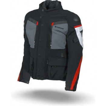 Dainese Carve Master GTX Nero Castle Rock Rosso Textile Motorcycle Jacket 60