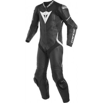 Dainese Laguna Seca 4 Perf. Black Black White 1 Piece Motorcycle Suit 52