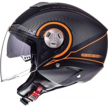 Helm MT City-Eleven sv Tron zwart/oranje XL