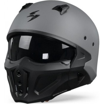 Scorpion Covert-X Solid Cement Grey Matt Jet Helmet L