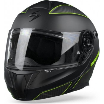 Scorpion EXO-920 Flux Matt Black Neon Yellow Modular Helmet S