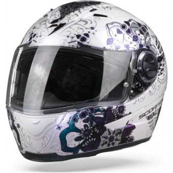 Scorpion EXO-490 Divina White Chameleon Full Face Helmet S