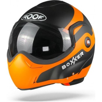 ROOF BoXXer Fuzo Mat Oranje Zwart Systeemhelm - Motorhelm - Maat M/S