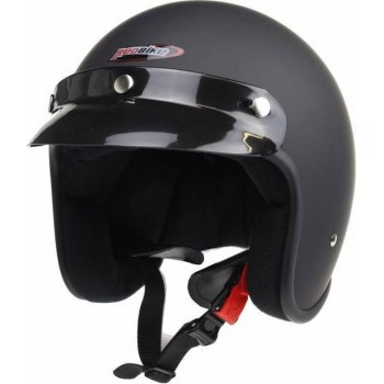 Redbike RB-710 jethelm mat zwart | helm voor scooter & motor | maat M