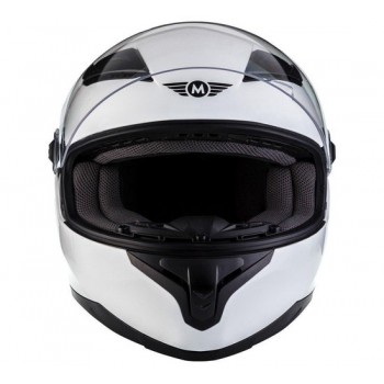 MOTO • GLOSS WHITE • L • Helm - Motorhelm - Integraalhelm - Scooterhelm - Motor - Scooter - Brommer