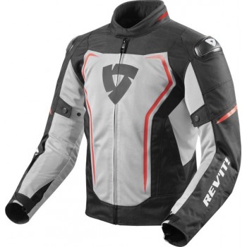 REV'IT Vertex Air Black Red Textile Motorcycle Jacket XYL