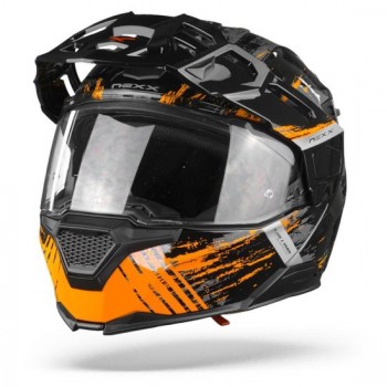 Nexx X.Vilijord Mudvalley Black Grey Orange Modular Helmet 3XL