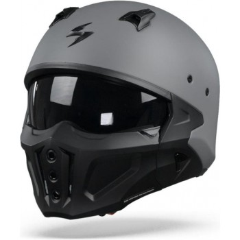 Scorpion Covert-X Solid Cement Grey Matt Jet Helmet XL