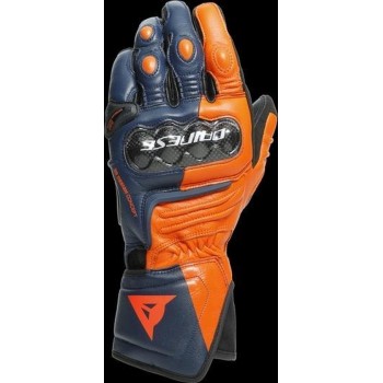 Dainese Carbon 3 Long Black Iris Flame Orange Fluo Red Motorcycle Gloves L