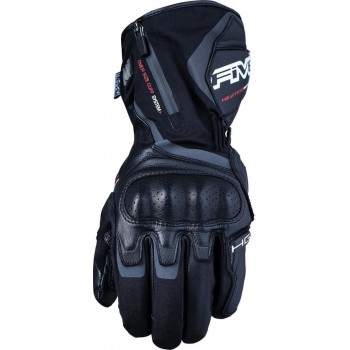 Five HG1 WP Black Heated Motorcycle Gloves XL