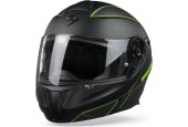 Scorpion EXO-920 Flux Matt Black Neon Yellow Modular Helmet XL