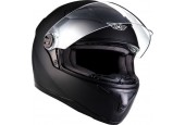 MOTO X86 Racing integraal helm scooterhelm, motorhelm met vizier, Zwart, XXL hoofdomtrek 63-64cm