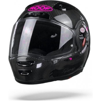 ROOF RO200 Carbon Panther Black Pink Fluo Full Face Helmet ML