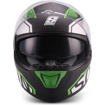 SOXON ST-1000 RACE integraal helm, motorhelm, scooterhelm ECE keurmerk, Groen, M hoofdomtrek 57-58cm