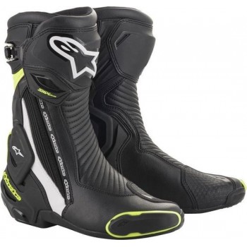 Alpinestars SMX Plus V2 Black White Yellow Fluo Motorcycle Boots 44