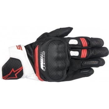 Alpinestars SP-5 Black White Red Motorcycle Gloves S