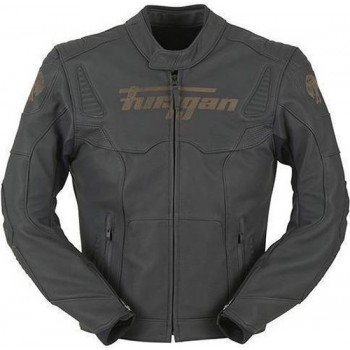 Furygan Sherman Black Leather Motorcycle Jacket M