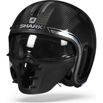 Shark S-Drak CarbonCarbon Chrome Zilver DusJethelm - Motorhelm - Maat XL