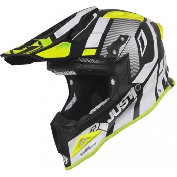 JUST1 Helmet J12 Vector White-Yellow Fluor-Carbon 64-XXL