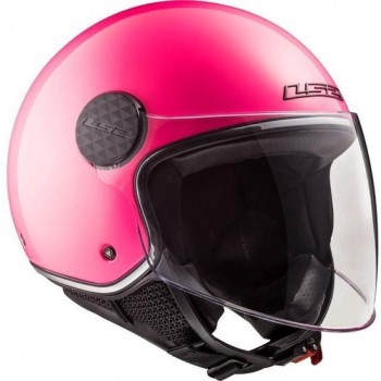 LS2 Sphere Lux jet motorhelm - Fluo roze