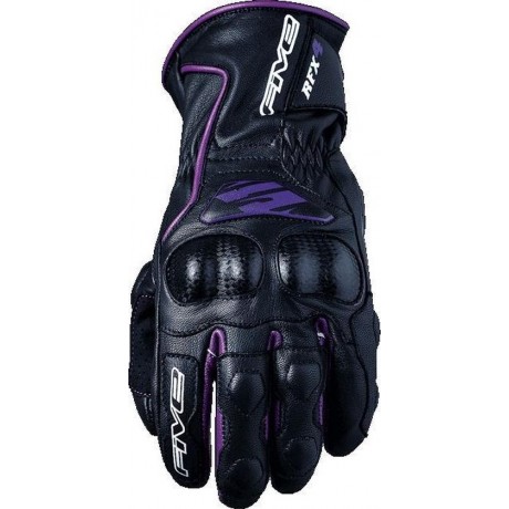 Five RFX4 Lady Black Purple Motorcycle Gloves M